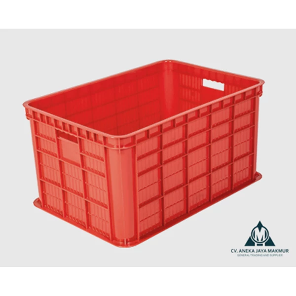 Solid Industrial Plastic Basket HDPE size 620 x 430 x 320 MM