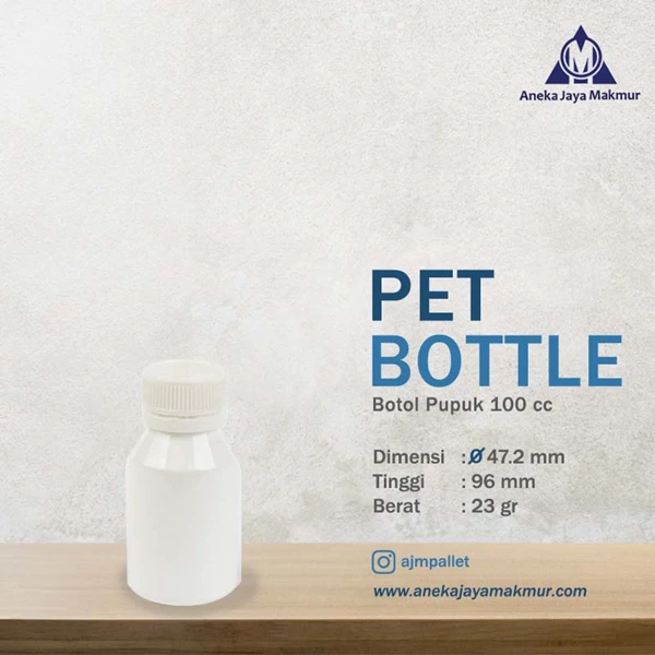 Botol Plastik PET Pupuk 100 cc / ml