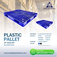 Plastic Pallet Size 150 x 120 x 16 cm Colour BLUE