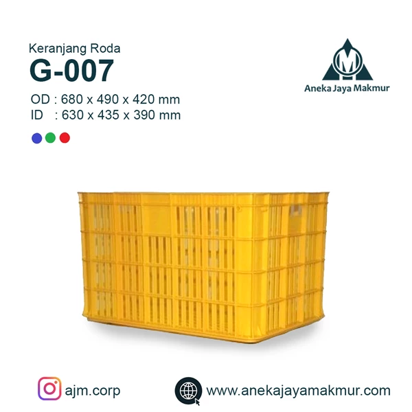 Keranjang Plastik Industri Roda TOPSTAR G-007